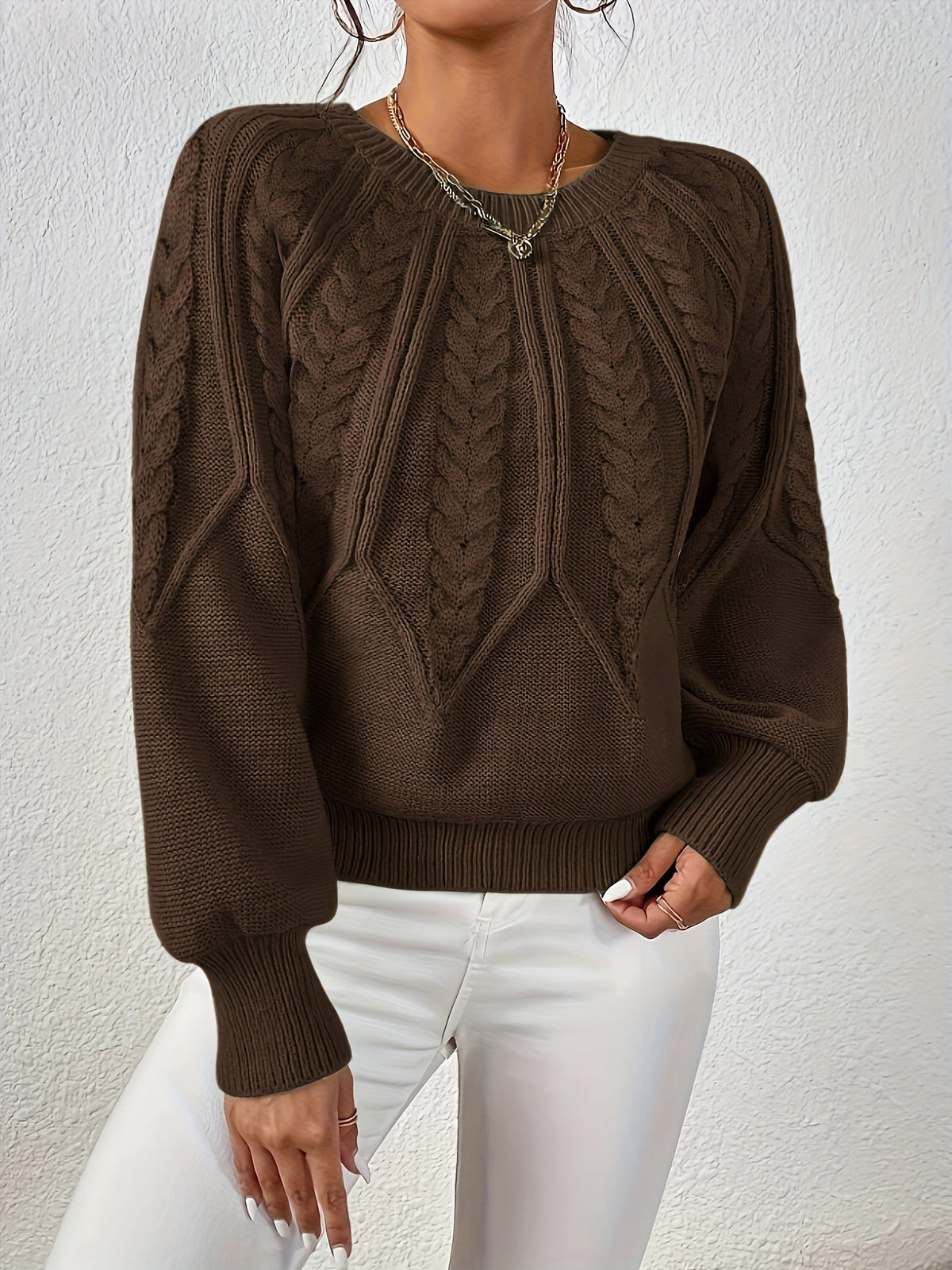 Cristina | Pull torsadé col rond