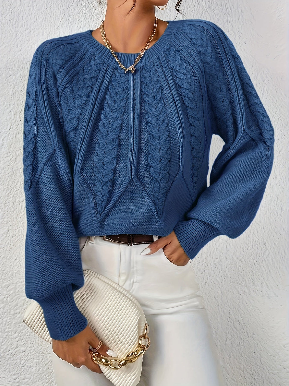 Cristina | Pull torsadé col rond