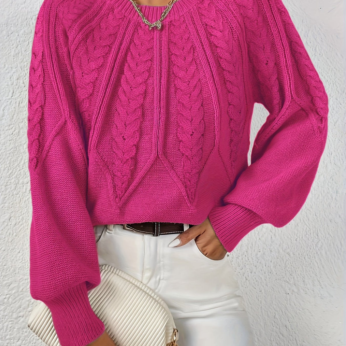 Cristina | Pull torsadé col rond