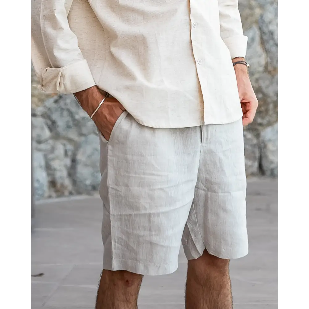 Maximilien | Short droit en pur lin