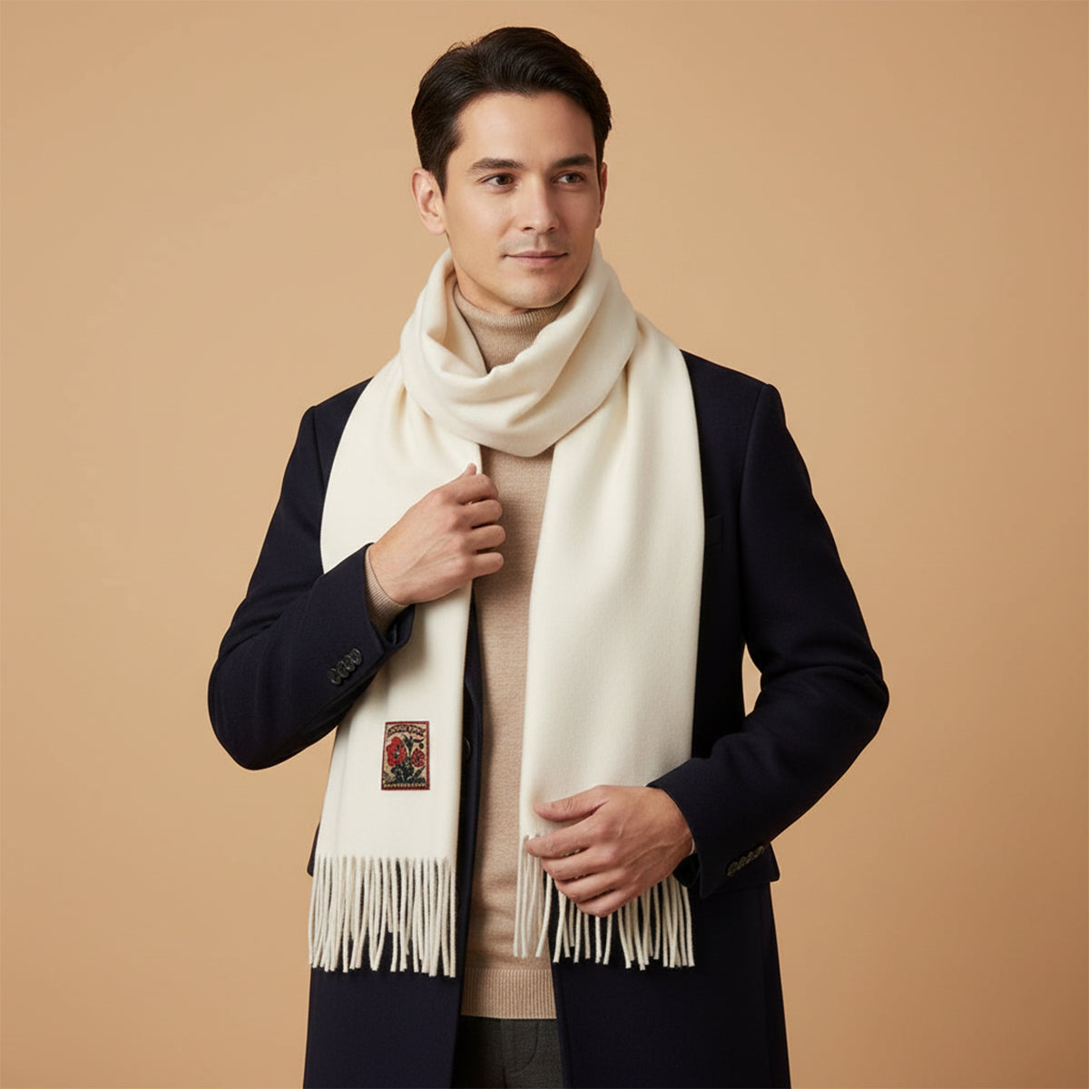 William | Grande écharpe cachemire mérinos