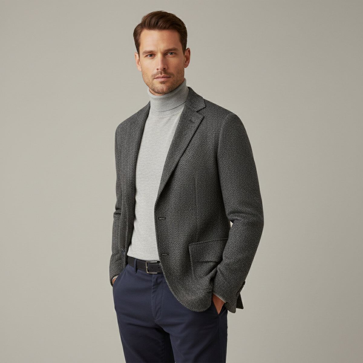 Cassien | Blazer en laine à chevrons