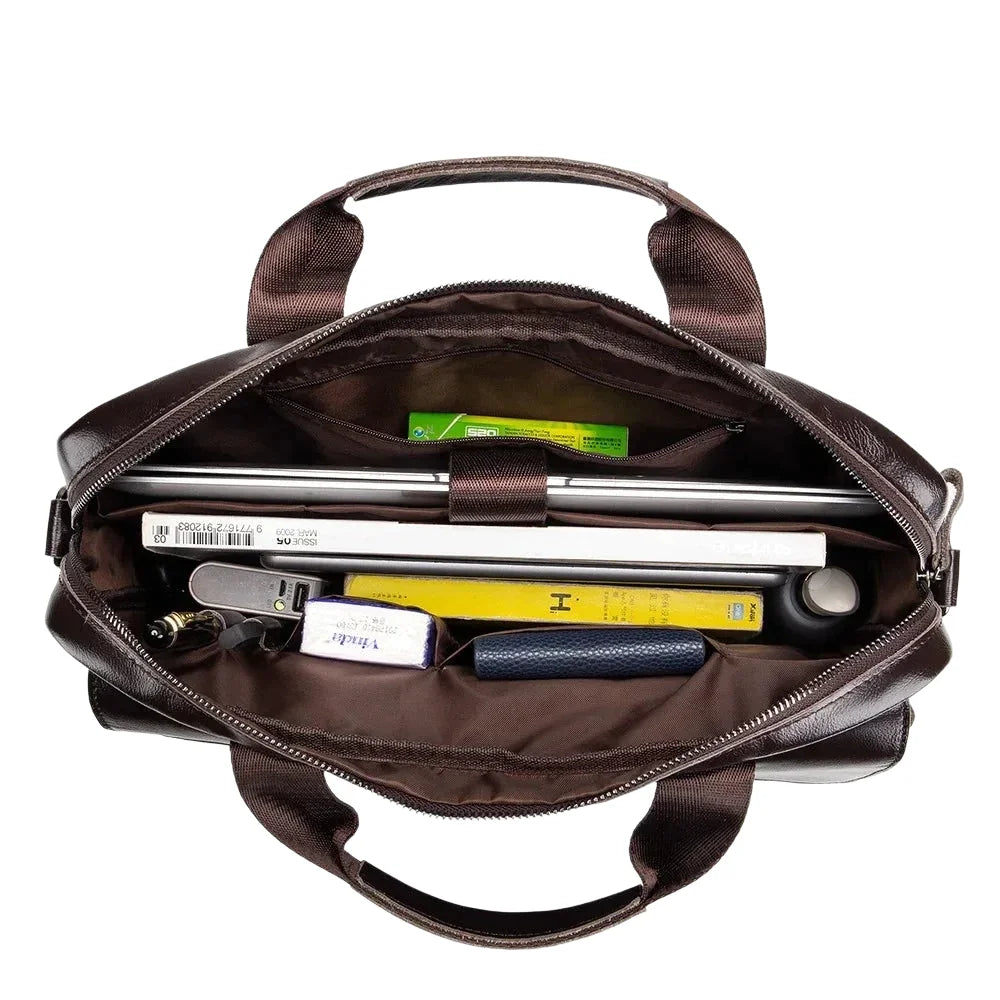 Isidore | Cartable en cuir à poignées