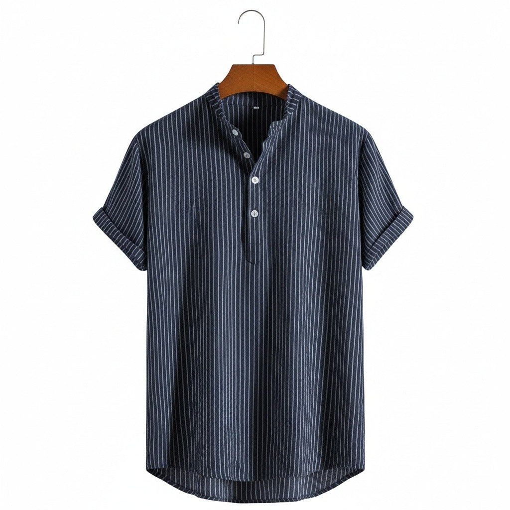 Guilhem | T-shirt rayé lin et coton