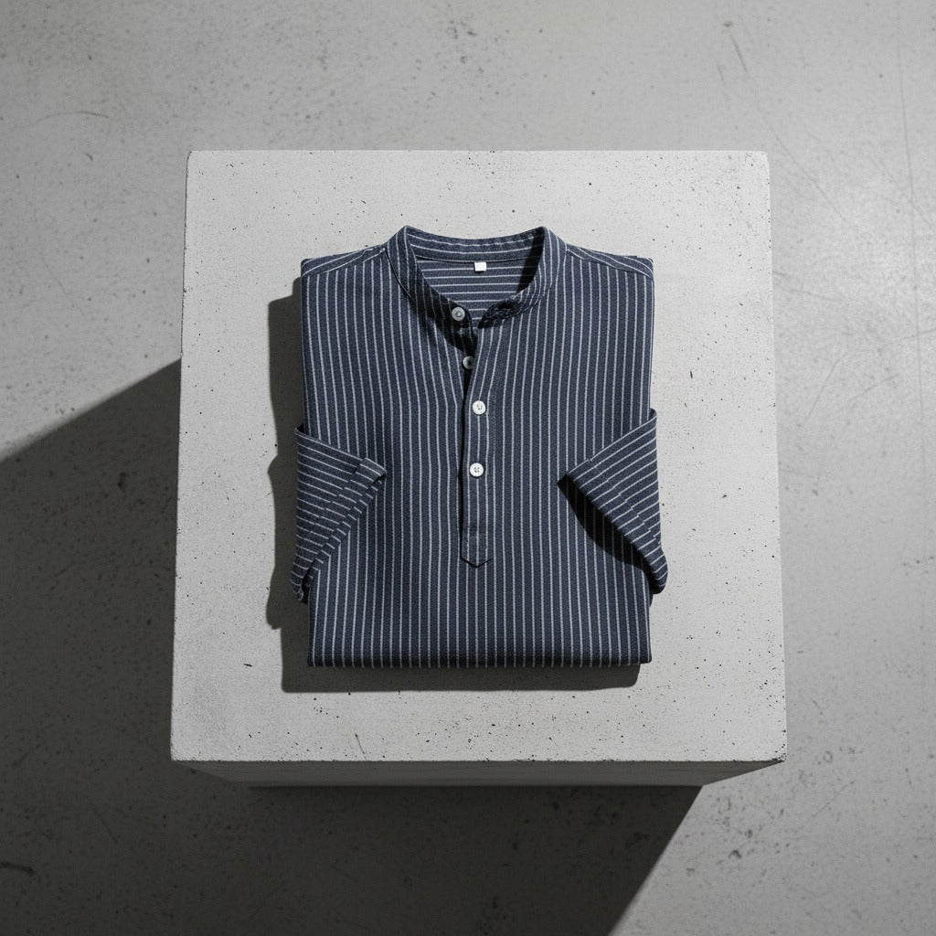 Guilhem | T-shirt rayé lin et coton