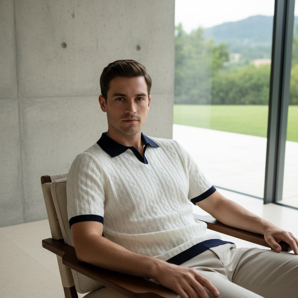 Fabrice | Polo en maille texturée