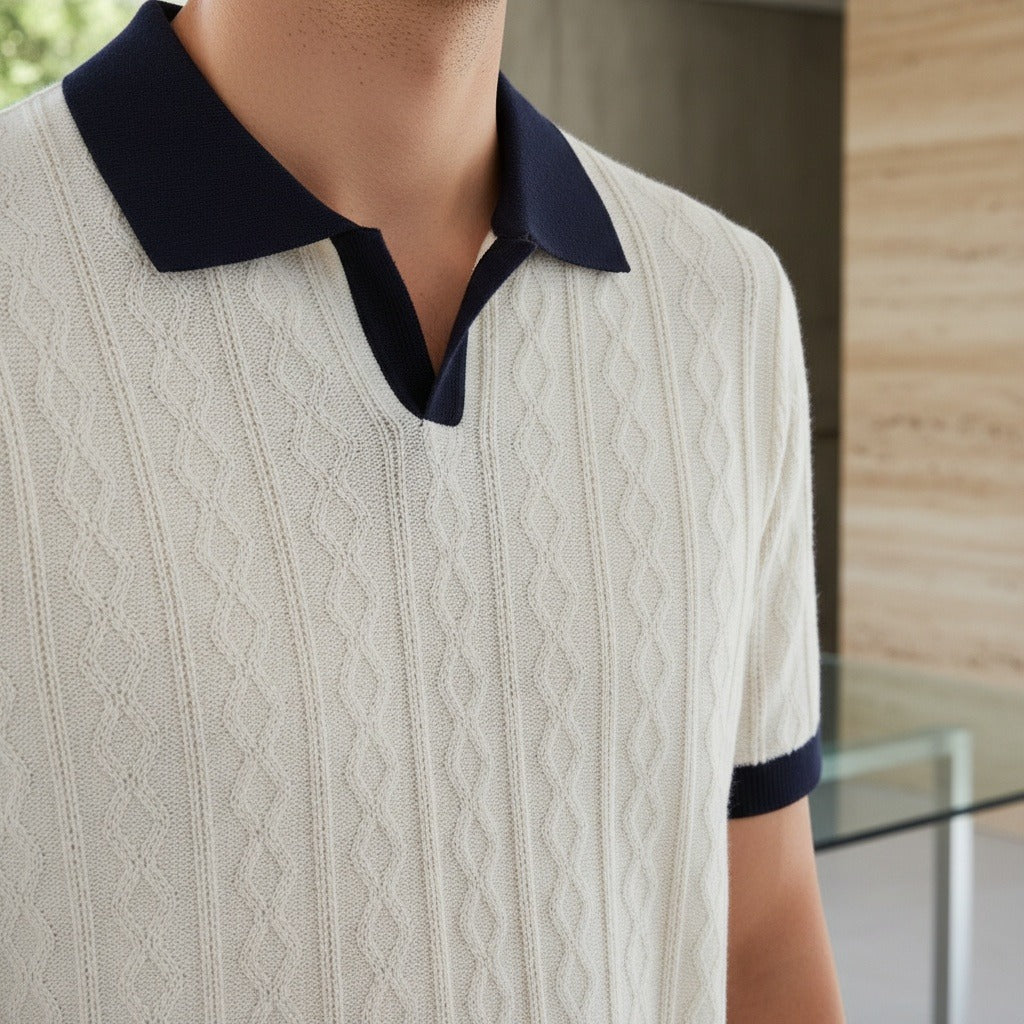 Fabrice | Polo en maille texturée