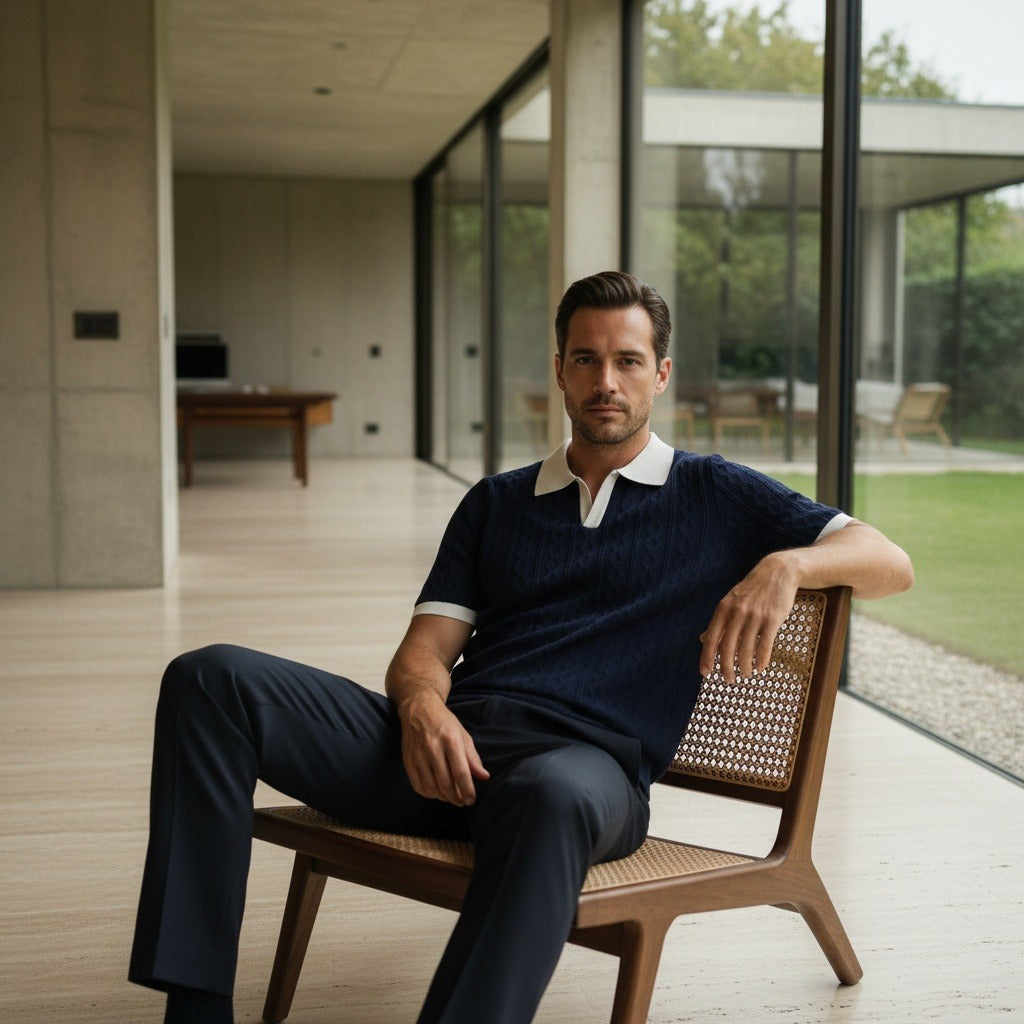 Fabrice | Polo en maille texturée