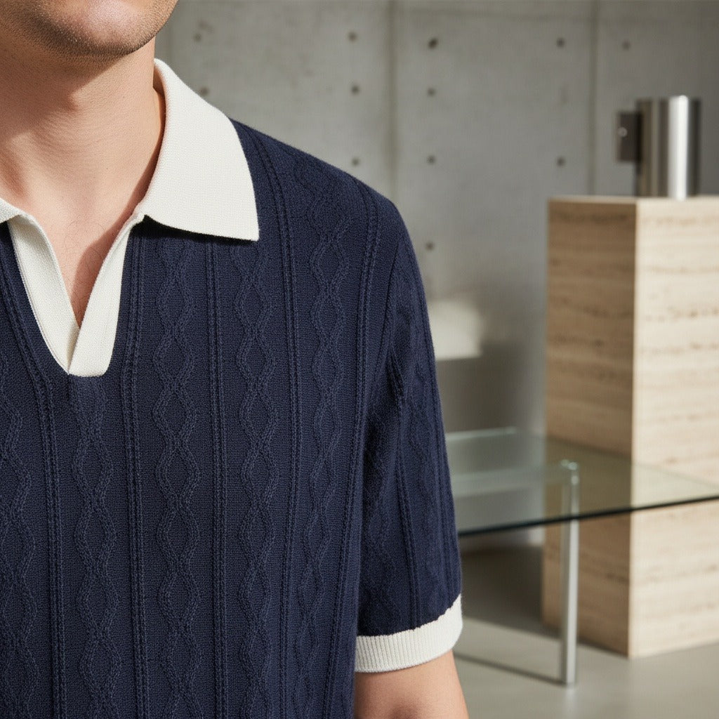 Fabrice | Polo en maille texturée