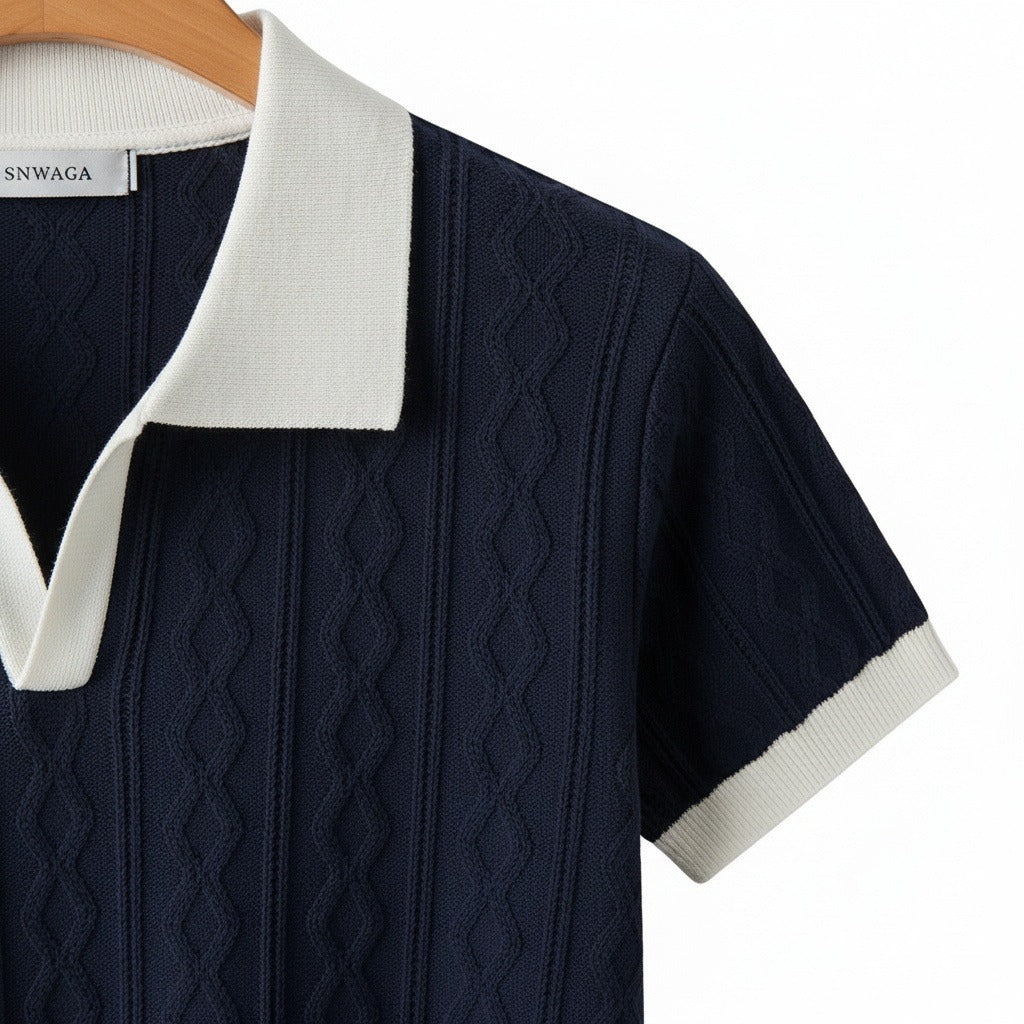Fabrice | Polo en maille texturée