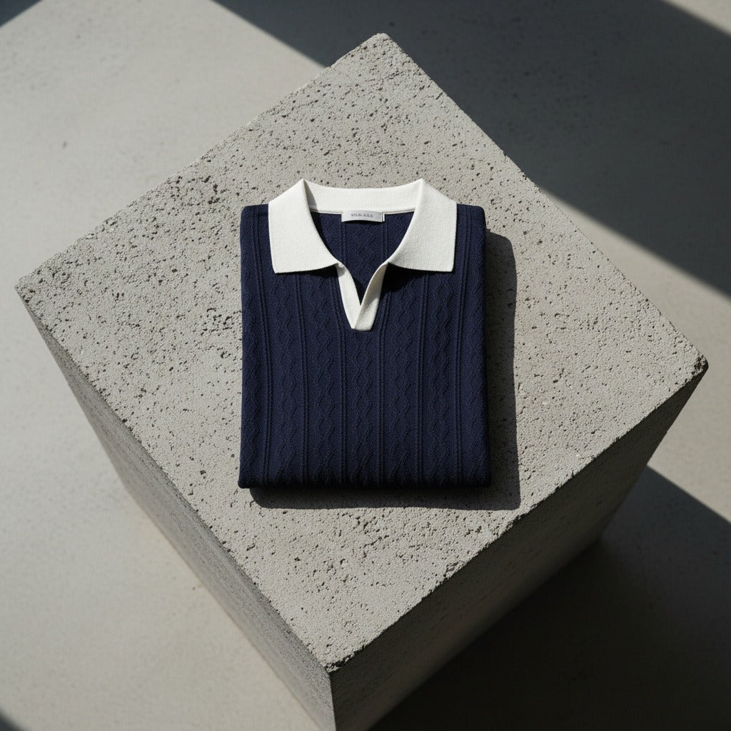 Fabrice | Polo en maille texturée