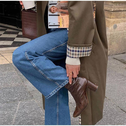 Albane | Trench long doublure à carreaux