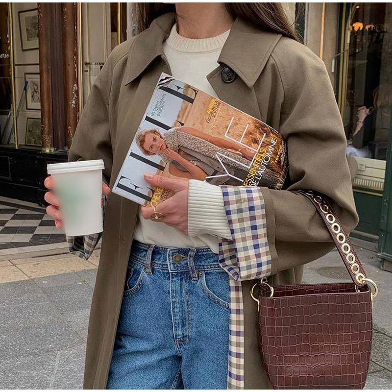 Albane | Trench long doublure à carreaux