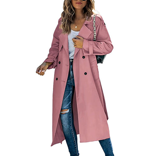 Agathe | Trench long croisé ceinturé