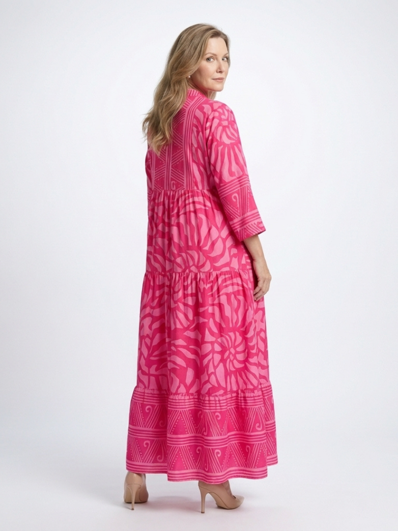 Céline | Robe Midi à Boutons Marielle
