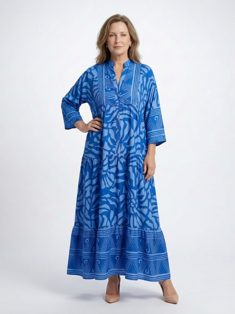 Céline | Robe Midi à Boutons Marielle