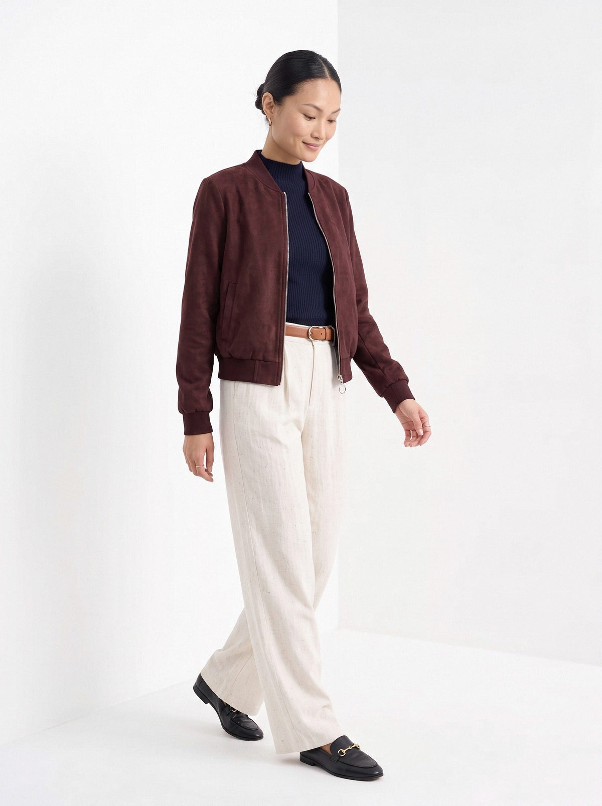 Blandine | Blouson aspect suédé