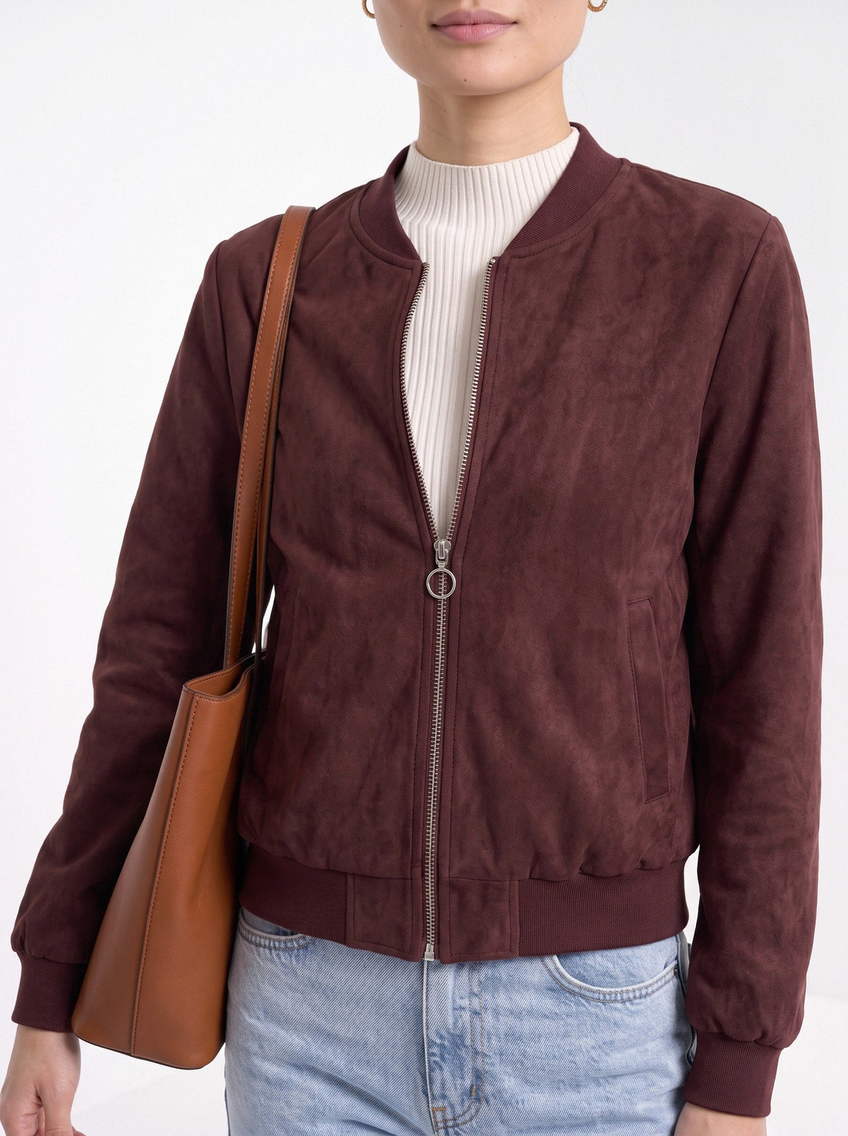 Blandine | Blouson aspect suédé