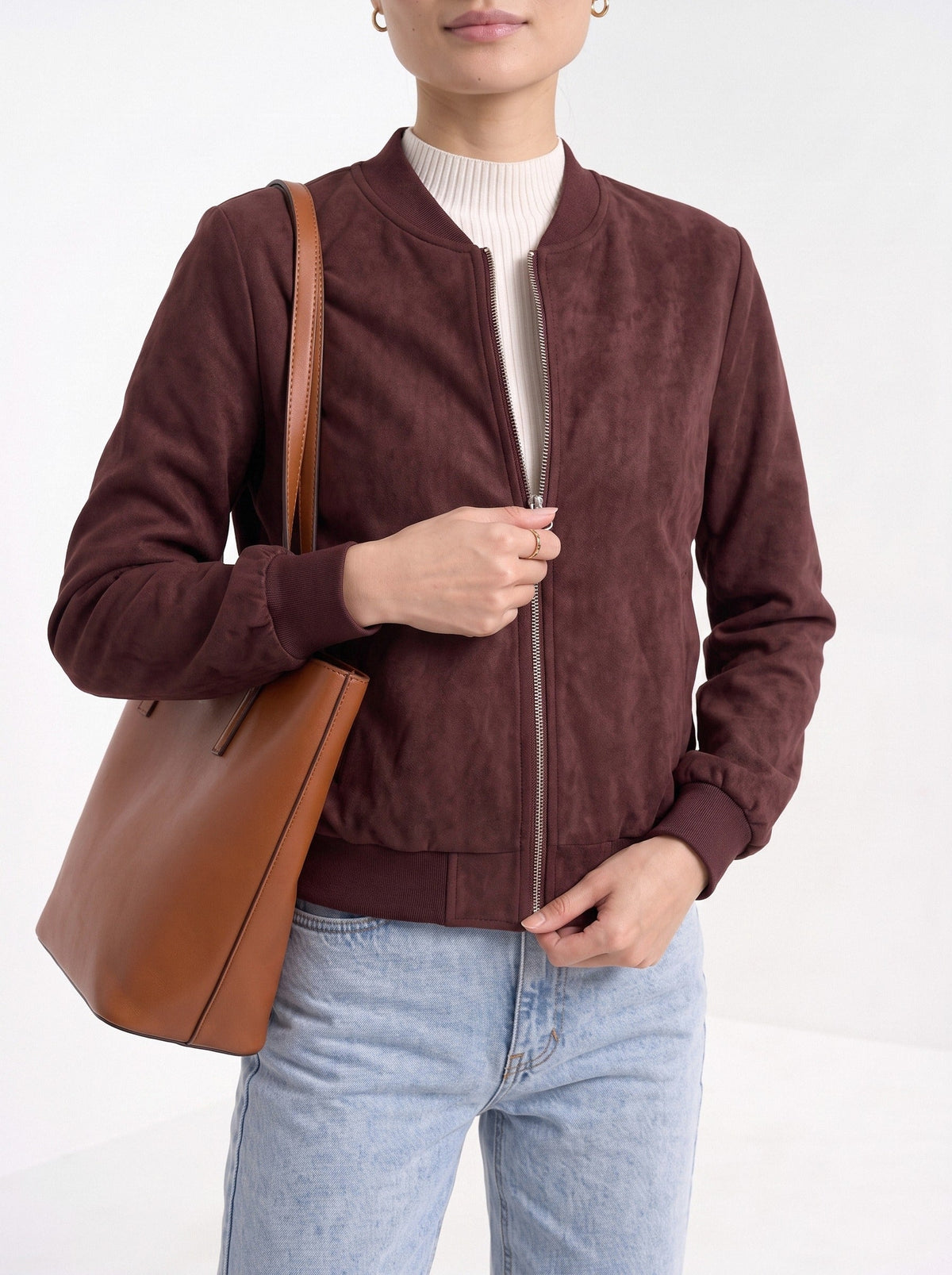 Blandine | Blouson aspect suédé