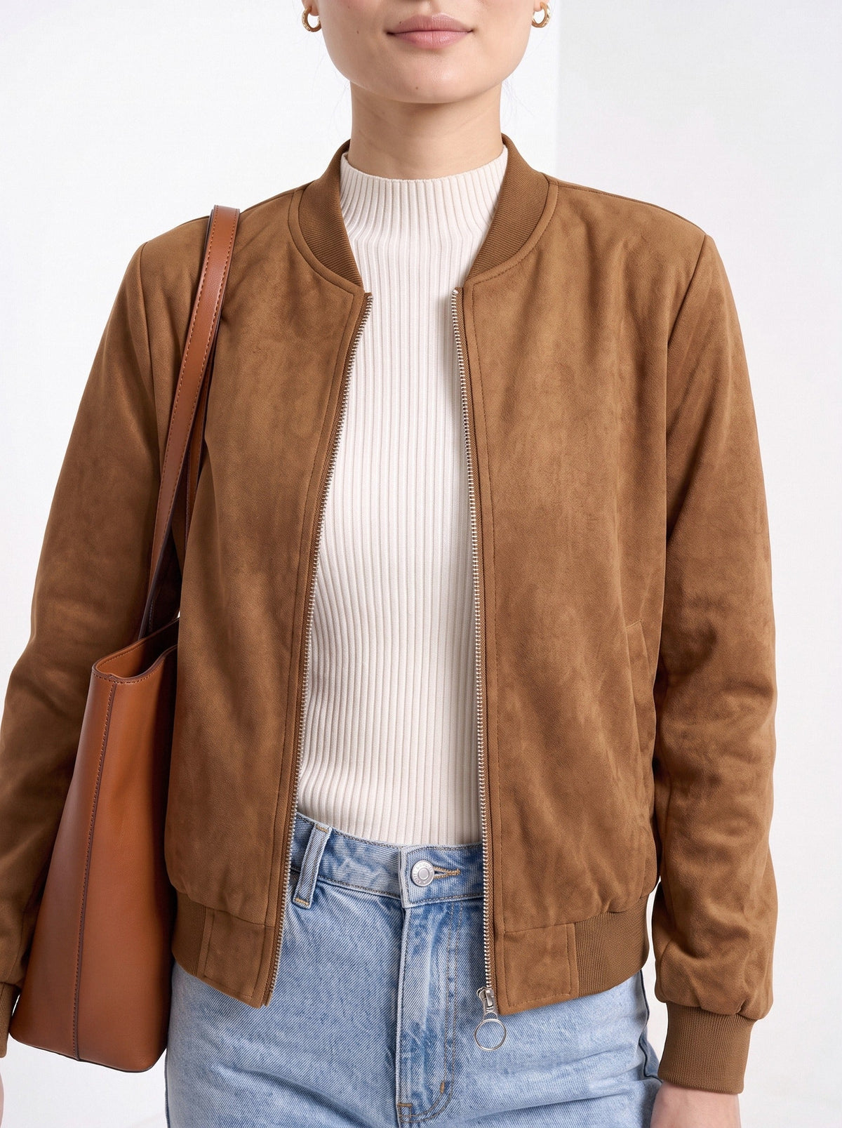 Blandine | Blouson aspect suédé