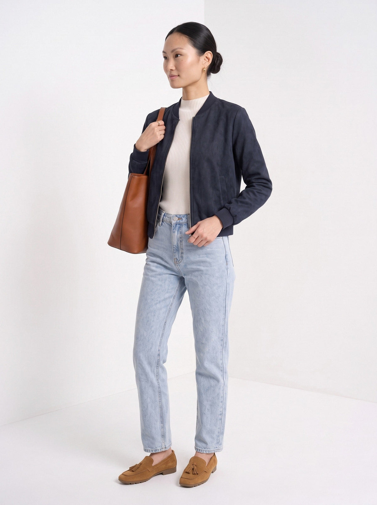 Blandine | Blouson aspect suédé