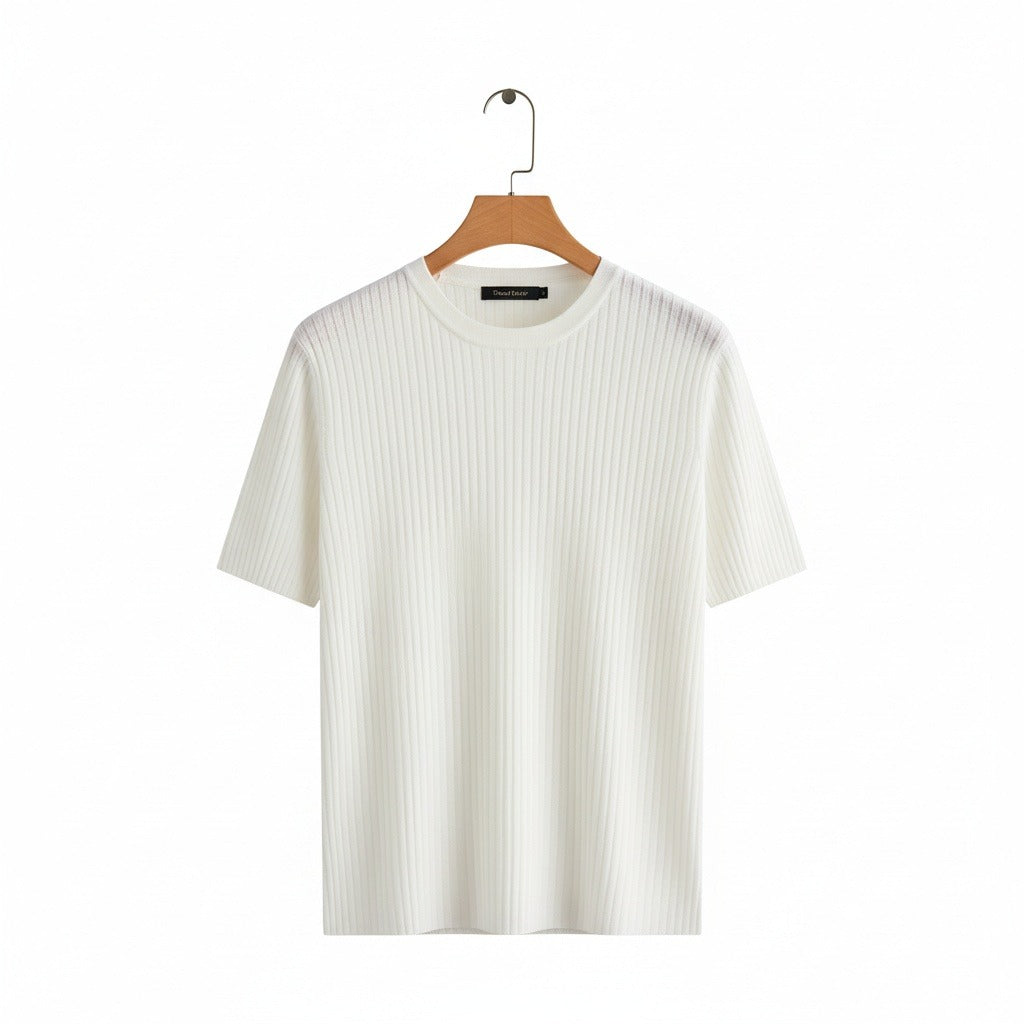Georges | T-shirt côtelé coupe ajustée