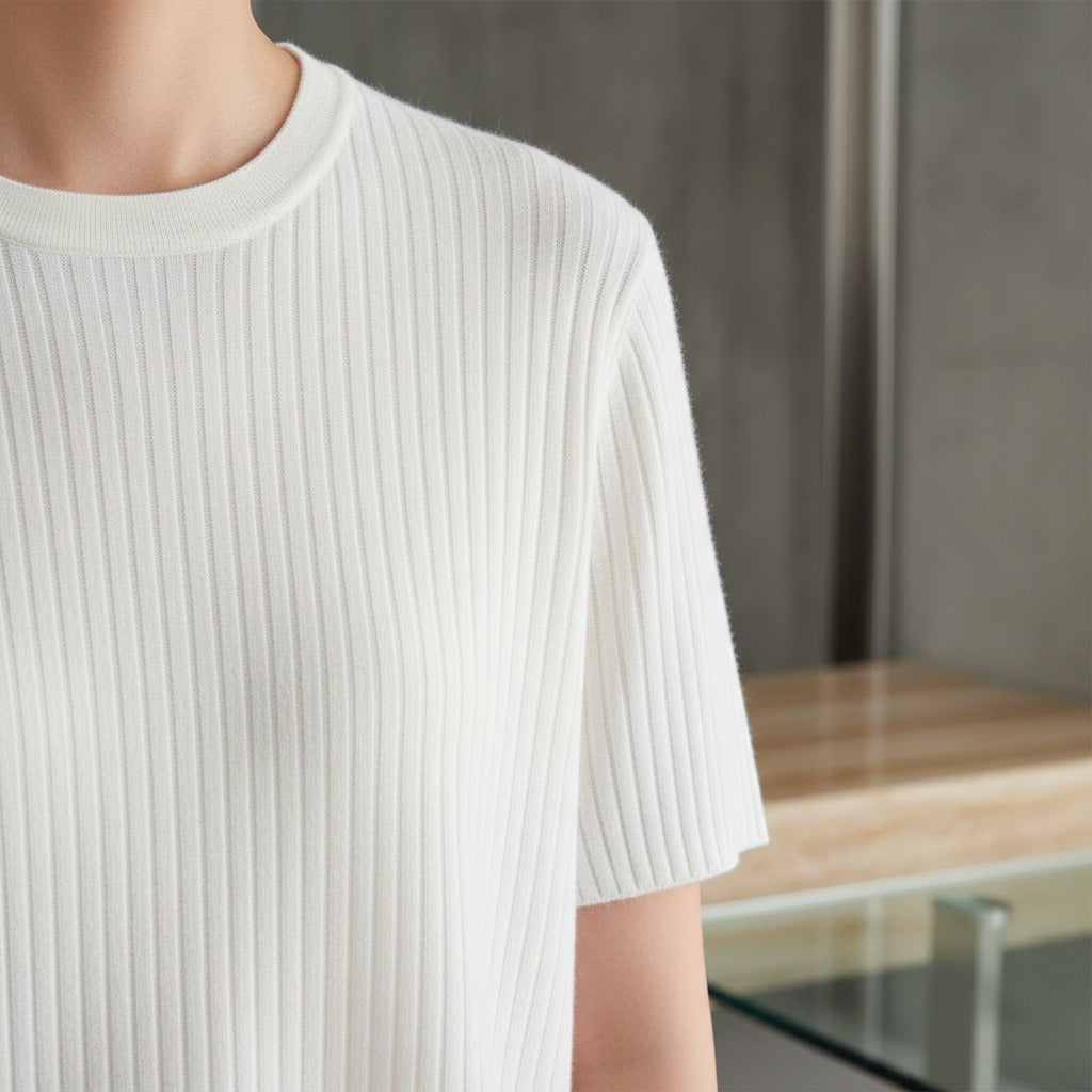 Georges | T-shirt côtelé coupe ajustée