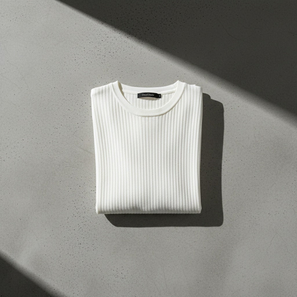 Georges | T-shirt côtelé coupe ajustée