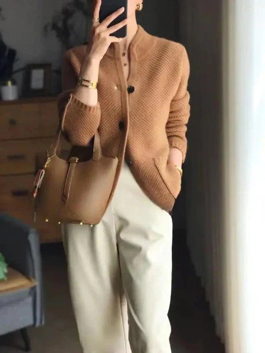 Fantine | Cardigan boutonné col montant